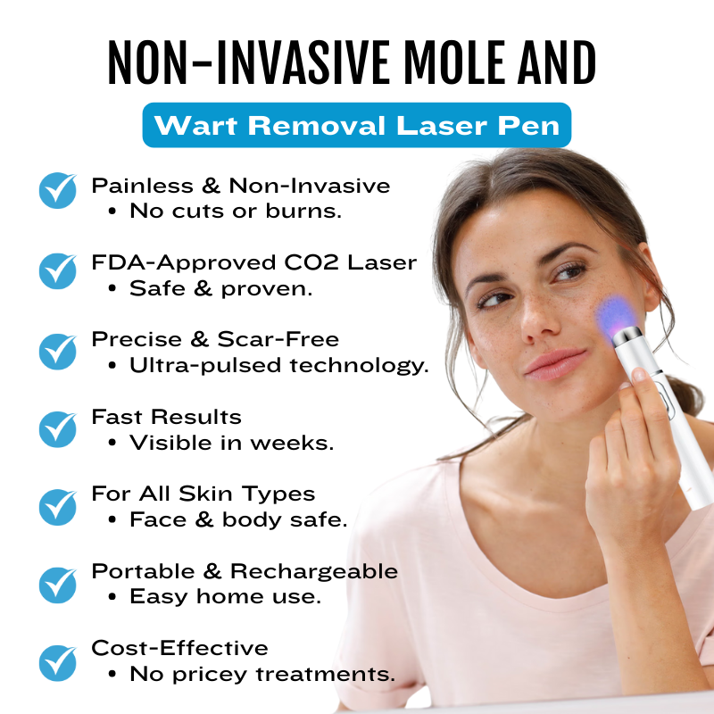 Bikenda® SpotlessDerm Mole and Wart Laser Pen-A