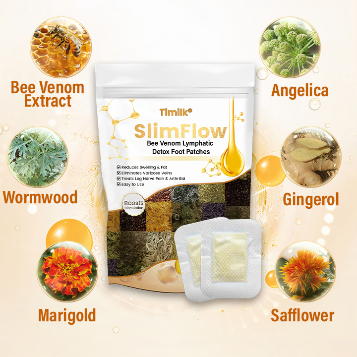 Timilk® SlimFlow Bee Venom Lymphatic Detox Foot Patches